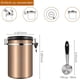 thumbnail image 2 of Lata de café, lata de café con aroma hermética, 500 g, lata de café en grano, lata hermética de acero inoxidable, lata de aroma, recipiente para café con cuchara, lata para almacenar café,, 2 of 6