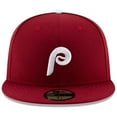 thumbnail image 2 of Men's New Era Maroon Philadelphia Phillies Alternate 2 Authentic Collection On-Field 59FIFTY Fitted Hat, 2 of 5