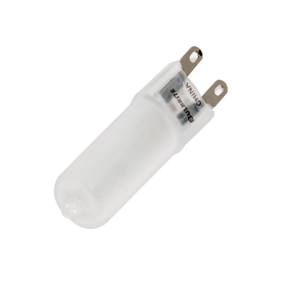 Bulbrite Halogen T4 Q40G9FR t 120-Volt Halogen JC Type Line Voltage G9 Flat Pin Bulb, Frosted, 40-Watt