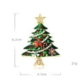 thumbnail image 2 of Rhinestone Xmas Tree Brooch Pin, Gold Plated Fashion Jewelry, 2 of 6