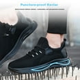thumbnail image 5 of Black Safety Trainers Mens Womens Steel Toe Cap Safety Shoes Lightweight fashionable Work Trainers Non-Slip Puncture Proof, 5 of 7
