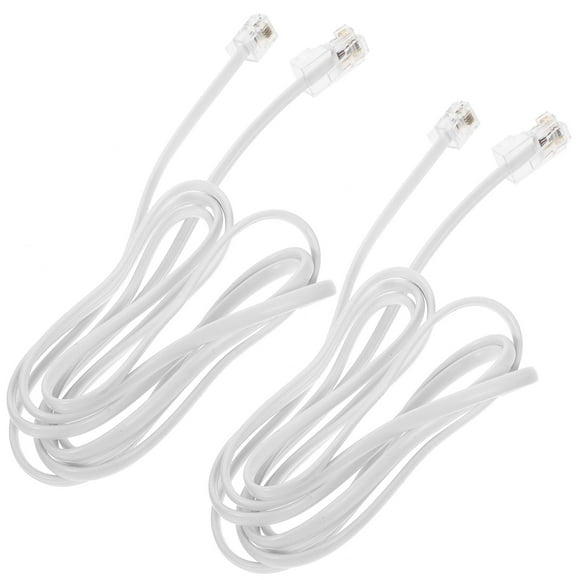 BRIGHTFUFU 2 uds RJ11 a RJ45 adaptador de teléfono a cable Ethernet cable adaptador de enchufe de teléfono