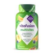 vitafusion MultiVites Gummy Multivitamins for Adults, Berry, Peach and Orange Flavored, 150 Count