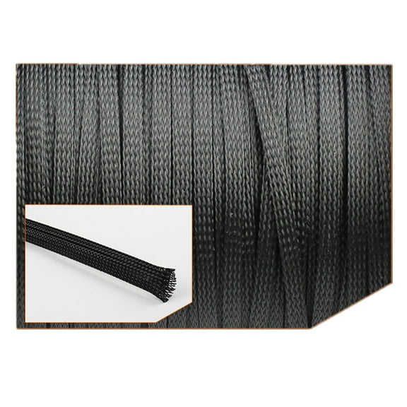 Wire Loom Expandable Braided Cable Sleeve Electrical Wires Protector Lot 18Feet Length Custom Diameter