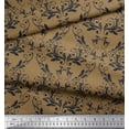 thumbnail image 1 of Soimoi Brown Modal Satin Fabric Filigree Damask Print Fabric by the Yard 42 Inch Wide, 1 of 3
