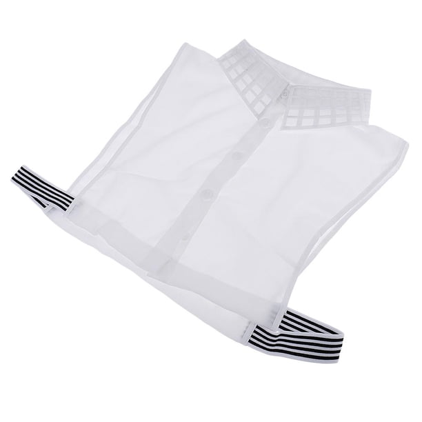 Gargantilla Collar Mujer Peter Pan Desmontable Solapa Camisa Falso Falso Collar Algodón Estilo 1-Blanco Jinwen Collar falso de Peter Pan