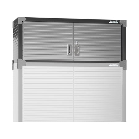Seville Classics UltraHD Double Door Stacking Top Cabinet, Graphite, 48" W x 18" D x 18.5" H