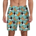 thumbnail image 3 of Uemuo Cute French Bulldog Pattern Mens Swim Trunks Quick Dry Board Shorts with Mesh Lining, Stretch Beach Shorts Quick Dry No-Chafing Board Shorts-Medium, 3 of 9