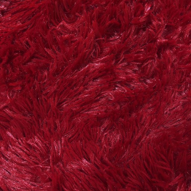 Soft Fluffy Area Rug, Washable Silk-Wool PV Fleece, Non-Slip, Family and pet Friendly Living Room Rug (Red Wine,20×32 inch)