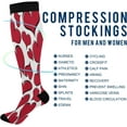thumbnail image 4 of FREEAMG 1 Pair Lovely Love Heart Compression Socks for Women Men,Knee High Stockings for Athletic Sports,Running,Travel, 4 of 7