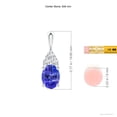 thumbnail image 5 of ANGARA Natural 1.25 ct Tanzanite Solitaire Pendant with Trio Diamond in 14K White Gold for Women (Size-8x6mm) | December Birthstone, Anniversary, Jewelry Gift for Women | Natural Tanzanite Necklace, 5 of 9