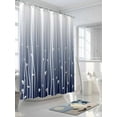 thumbnail image 3 of Blue Wave Lines Shower Curtain Set ，Waterproof Fabric Shower Curtains Flower Gradient Minimalist Texture Shower Curtains for Bathroom,Bathroom Decor 36"x72", 3 of 6