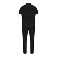 thumbnail image 6 of Men's Quarter Zip Short Sleeve Top & Jogger Pants 2 Piece Outfit Black S, 6 of 8