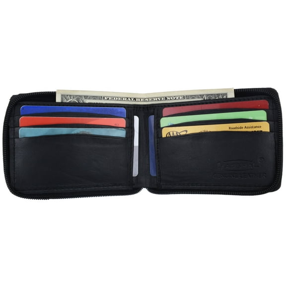 Zip Around Genuine Leather Bifold Wallet 1674