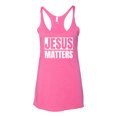 thumbnail image 2 of Jesus Matters Christian Love God Church | Womens Inspirational/Christian Premium Tri-Blend Racerback Tank Top, Vintage Pink, X-Large, 2 of 3