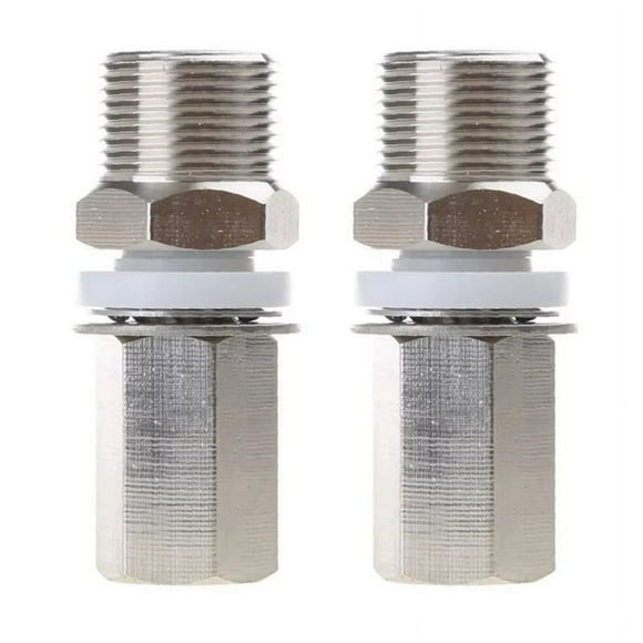 2Pcs S216 3/8-24 to SO239 Antenna Mount Adapter SO-239 to 3/8-24 Threaded Antenna Mount Adapter for CB Ham Radio Antenna