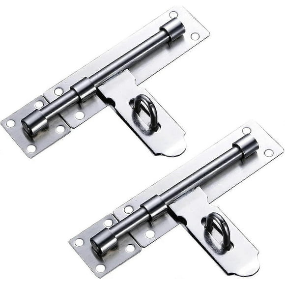 Piece Sliding Barrel Bolt Latch, Stainless Steel Latch Bolt With Padlock Hole, Sliding Bolt Door Latch, For Bedroom, Bathroom, Pet Cage