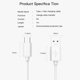 thumbnail image 3 of Injueey Cable de carga USB C de repuesto para tipo C, línea de datos móviles, línea alámbrica de carga rápida, accesorios de Teléfono y Comunicación Blanco 1m, 3 of 6