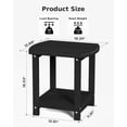 thumbnail image 4 of Side Table for 7-Piece HDPS Outdoor Sofa Patio Furniture Set, Black, 4 of 4