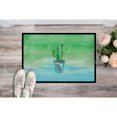 thumbnail image 2 of Cactus Teal and Green Watercolor Door Mat, 2 of 4