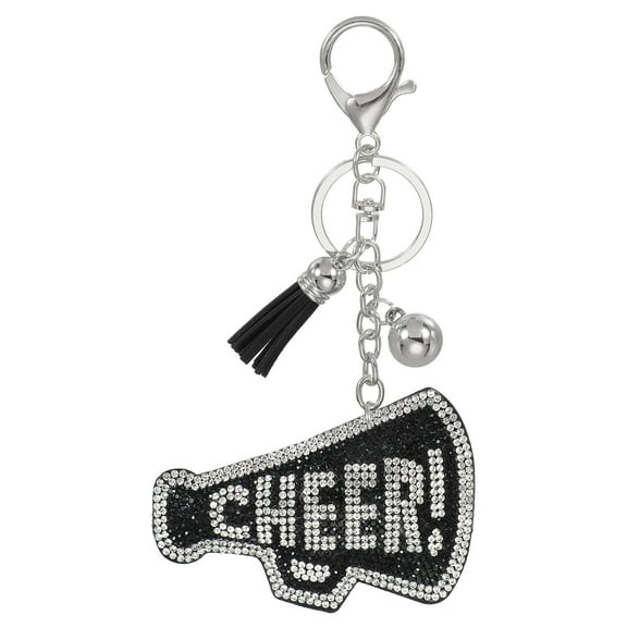 Uxcell Rhinestone Keychain Cheer Keychain Bling Keychain Accessories for Women Car Key Fob Purse Charm White
