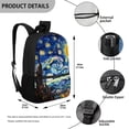 thumbnail image 5 of Yuyamidu Starry Night Backpack for School Middle School Book Bags Fashion Bookbag for Girls 12-14 Portable Schoolbag with Adjustable Shoulder Strap, 5 of 6