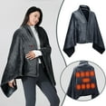 thumbnail image 2 of Oliegs Heated Blanket Heated Shawl For Women Men Zip Up Heating Jacket Home Heated Body Warmer USB Coats Heated Scarf Chocolate, 2 of 5