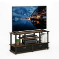 thumbnail image 4 of Furinno JAYA Large TV Stand for up to 55-Inch TV with Storage Bin, Amber Pine/Black/Black, 4 of 5