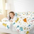 thumbnail image 4 of Castle Fairy Kawai Dinosaur 2Pcs Bedding Comforter Set for Kids Children Boys,Cute Jungle Animal Twin Comforter Sets,Cartoon Rainbow Breathable Bedding Set,Lightweight Room Decor, 4 of 8