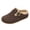Brown, variant on Women's Fuzzy Lined Winter Shoes Retro Metal Buckle Half Slip Mules Thick Sole Warm Indoor Outdoor Shoes Black Size 7.5
