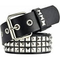 thumbnail image 1 of Studded Belt, Metal Punk Rock Rivet Belt with Bright Pyramid Studded for Women Men, 1 of 7