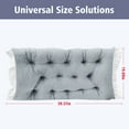 thumbnail image 2 of HGmart 39.37 in. L Light Gray Headboard Pillow Tie-on Velvet Back Support Cushion for Bed Rest and Sofa Cushion, 2 of 4