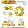 thumbnail image 2 of Cota Global Inflatable Gold Pool Float - Premium Confetti Round Pool Float, Inflatable Swimming Tube Pool Ring Float for Kids and Adults, Heavy Duty Floating Tube for Pool, Beach, or Lake - 48 Inches, 2 of 7