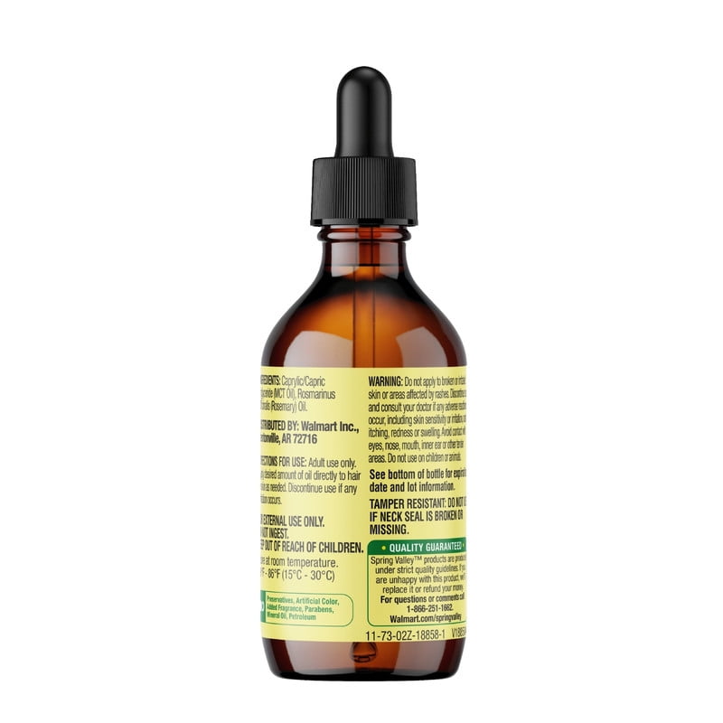Spring Valley Rosemary Oil Supplement for Hair and Skin Health, 2 fl oz