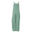 thumbnail image 6 of GILIGEGE Baggy Overalls for Women Loose Fit Wide Leg Jumpsuits with Pockets Casual Oversized Rompers Long Cargo Pants 2025 Overalls for Casual Sleeveless Suspender Jumpsuits V Neck Loose Rompers, 6 of 6