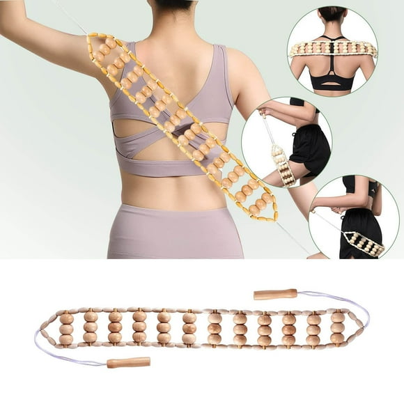 Neck Pro Rabbit Vibrators Wooden Massage Roller Cellulite Massage Roller For Neck Leg Back Natural Wood Colour Fascia Roller With Handle