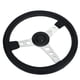 thumbnail image 5 of Volante de carreras, volante de 14 pulgadas, volante de cuero, volante de cuero, volante universal, diseño meticuloso, 5 of 12