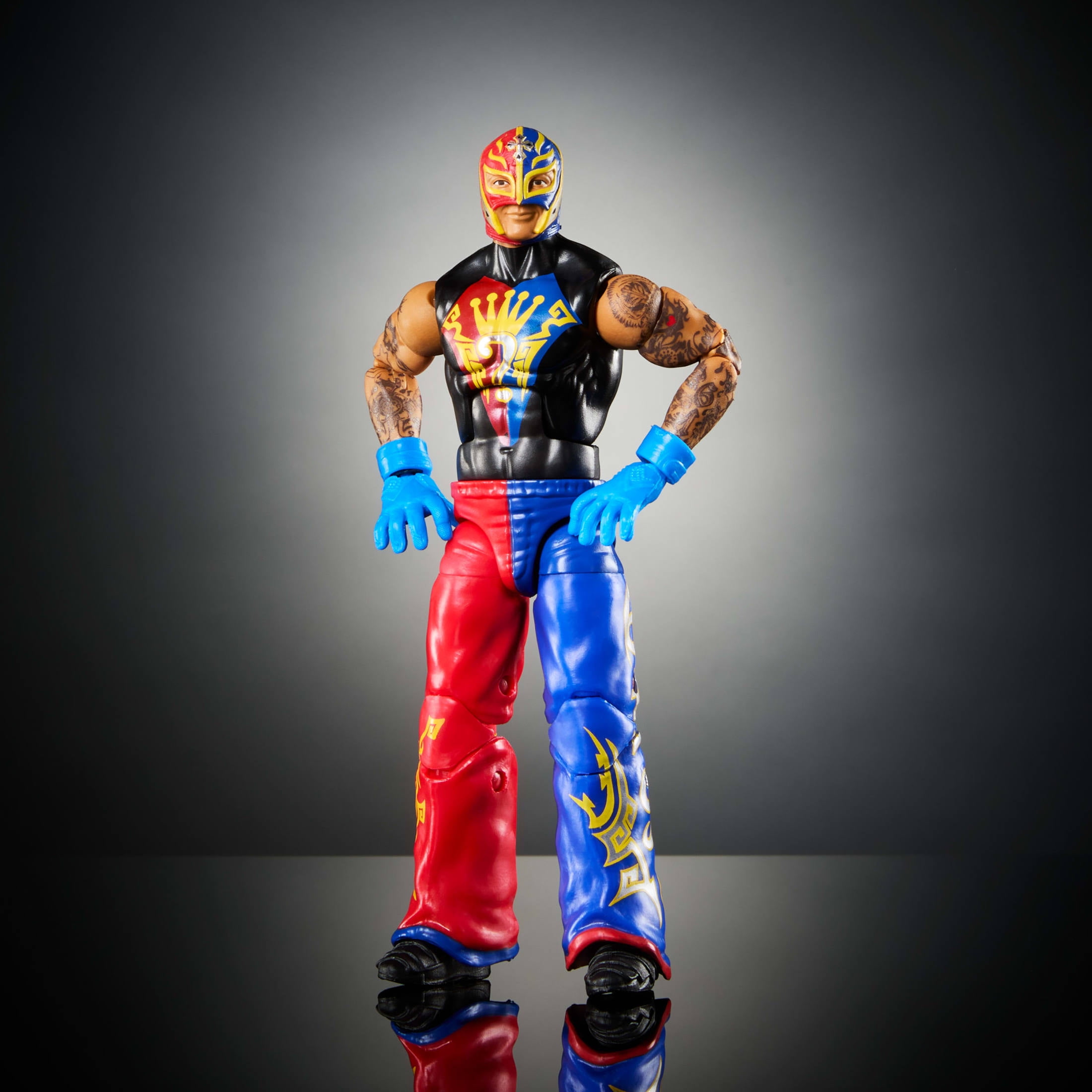 WWE Elite Rey Mysterio Action Figure, Greatest Hits 6-inch Collectible with Articulation & Accessories