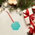 thumbnail image 6 of KLL Turquoise Glitter Pattern Acrylic Christmas Ornaments,1 PCS Xmas Tree Decor with Ribbon 3" Christmas Décor Christmas Pendant for Hanging on Tree & Party Favors-Hexagon, 6 of 7