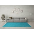 thumbnail image 3 of Ahgly Company Indoor Square Oriental Light Blue Industrial Area Rugs, 3' Square, 3 of 4