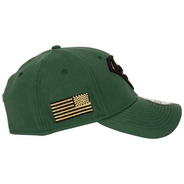New Era 39Thirty Superman Salute To Service – Cappello Aderente Verde Con Logo Oro, Taglia M/L, Ufficiale DC - 5