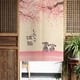 thumbnail image 4 of Cortina de puerta de estilo japonés con diseño romántico de flores de cerezo y perro, cortina de cocina de 150 x 85 cm, 4 of 10