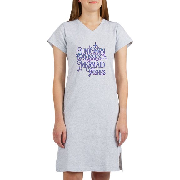CafePress - UNICORN KISSES And MERMAID WISHES T Shirt - Women's Nightshirt