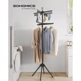 thumbnail image 2 of Tendedero de ropa SONGMICS de 2 niveles, plegable, 72 pulgadas, negro, 2 of 8