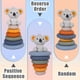 thumbnail image 4 of Paquete de 7 juguetes apilables, juguetes Montessori de educación temprana, juguetes para bebés para la dentición con sonido de apretón y forma de oso, torre apilable para bebés de 6, 12 y 18 meses,, 4 of 7