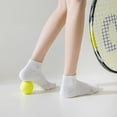 thumbnail image 5 of 3 Pairs Women's Ankle Athletic Socks Soft Cotton Cushioned Breathable Design with Ribbed Cuffs for Active Casual Wear - 3 pairs-D, 5 of 7