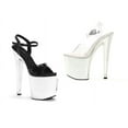 thumbnail image 3 of Ellie Shoes E-821-Chrome 8" Heel Womans Chrome Sandal. 11 / Black/Silver, 3 of 3