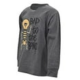 thumbnail image 2 of Boys Halloween Bad to the Bone Skeleton Embroidery Shirt (18, Gray), 2 of 5