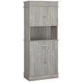 thumbnail image 2 of HOMCOM 72" Kitchen Buffet with Hutch, Freestanding Pantry Cabinet with Utility Drawer, 2 Door Cabinets, Adjustable Shelves and Countertop, Gray Wood Grain, 2 of 8