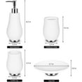 thumbnail image 3 of Bathroom Accessories Set 4 Pcs Toothbrush Holder Soap Dispenser Ceramic Bathroom Accessory Set with Toothbrush Cup Soap Dish Tumbler White, 3 of 5
